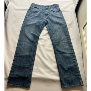 Boys DENIZEN‎ By Levis 218 Slim Straight Fit Medium Wash Denim Blue Jeans 16 Reg